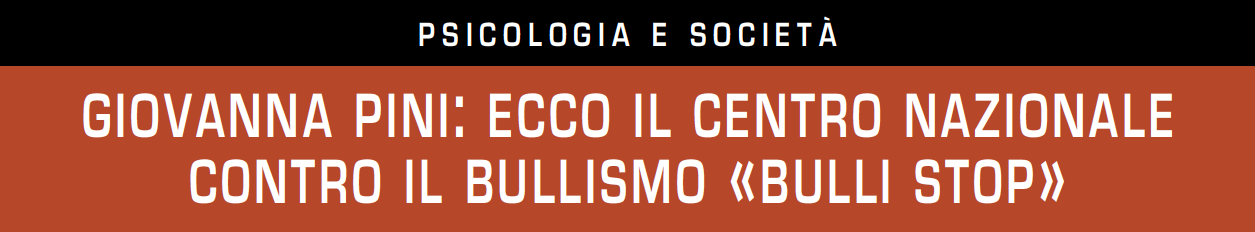 Giovanna Pini Ecco Il Centro Nazionale Contro Il Bullismo Bulli Stop Con Intervento Dello Studente Luca Muratori Romina Ciuffa